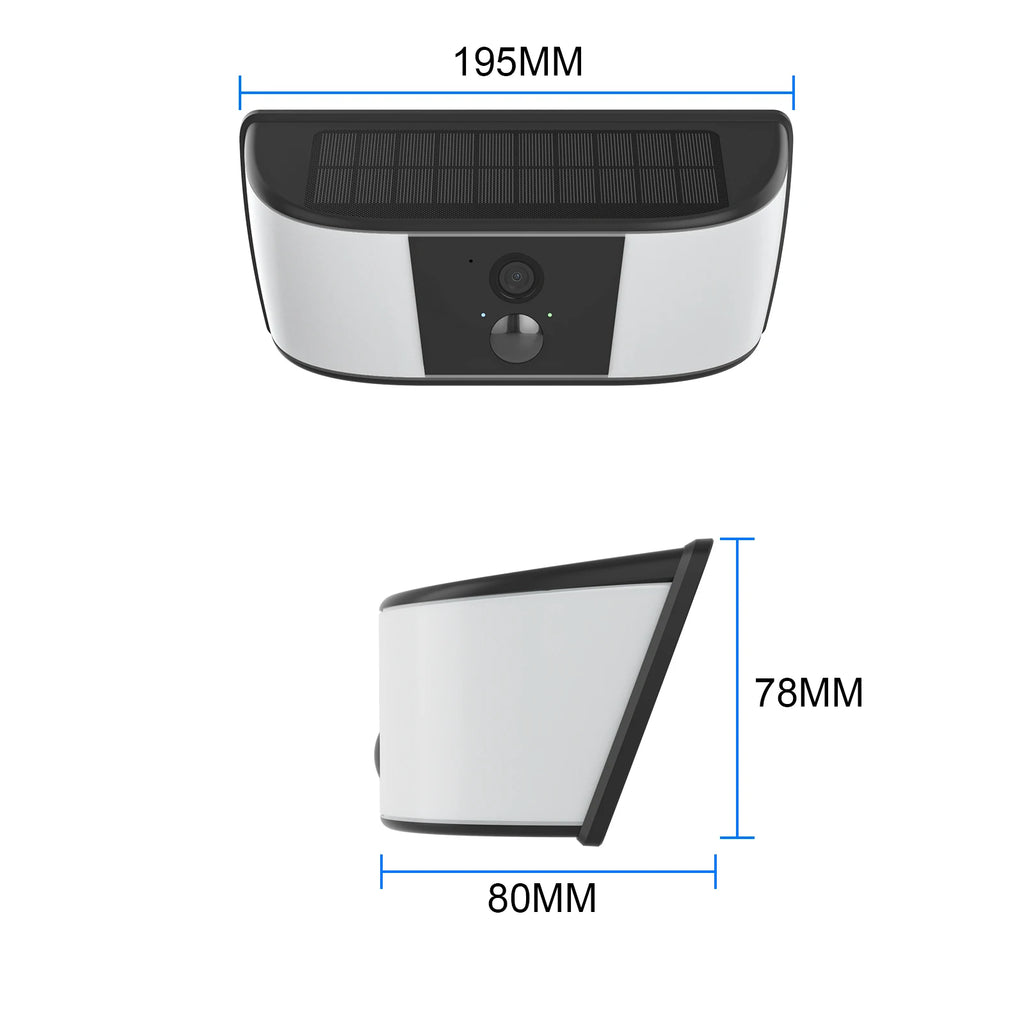 ANRAN 1296P Floodlight WiFi Solar Camera Security Outdoor Wireless Camera Human Detection Alarm Surveillance HD Two Way Audio