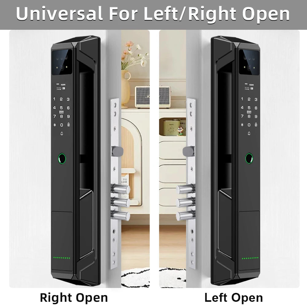 RAYKUBE 21-language Voice Camera Palm Vein Smart Fingerprint Lock Face Recognition Digital Lock With Video Call P85