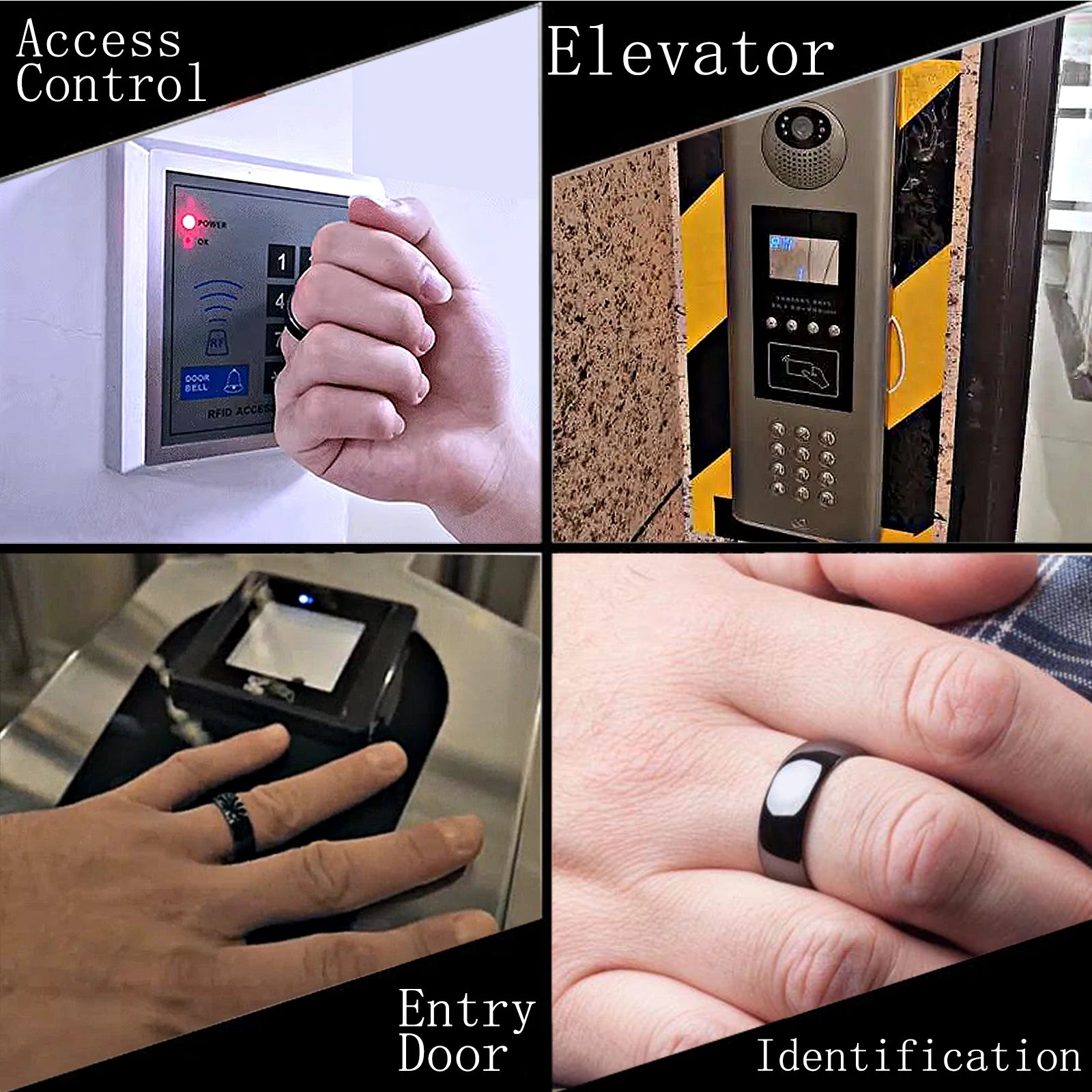 125kHz RFID Access Control Ring - H10301 26-Bit Proximity Wearable Tidesmit