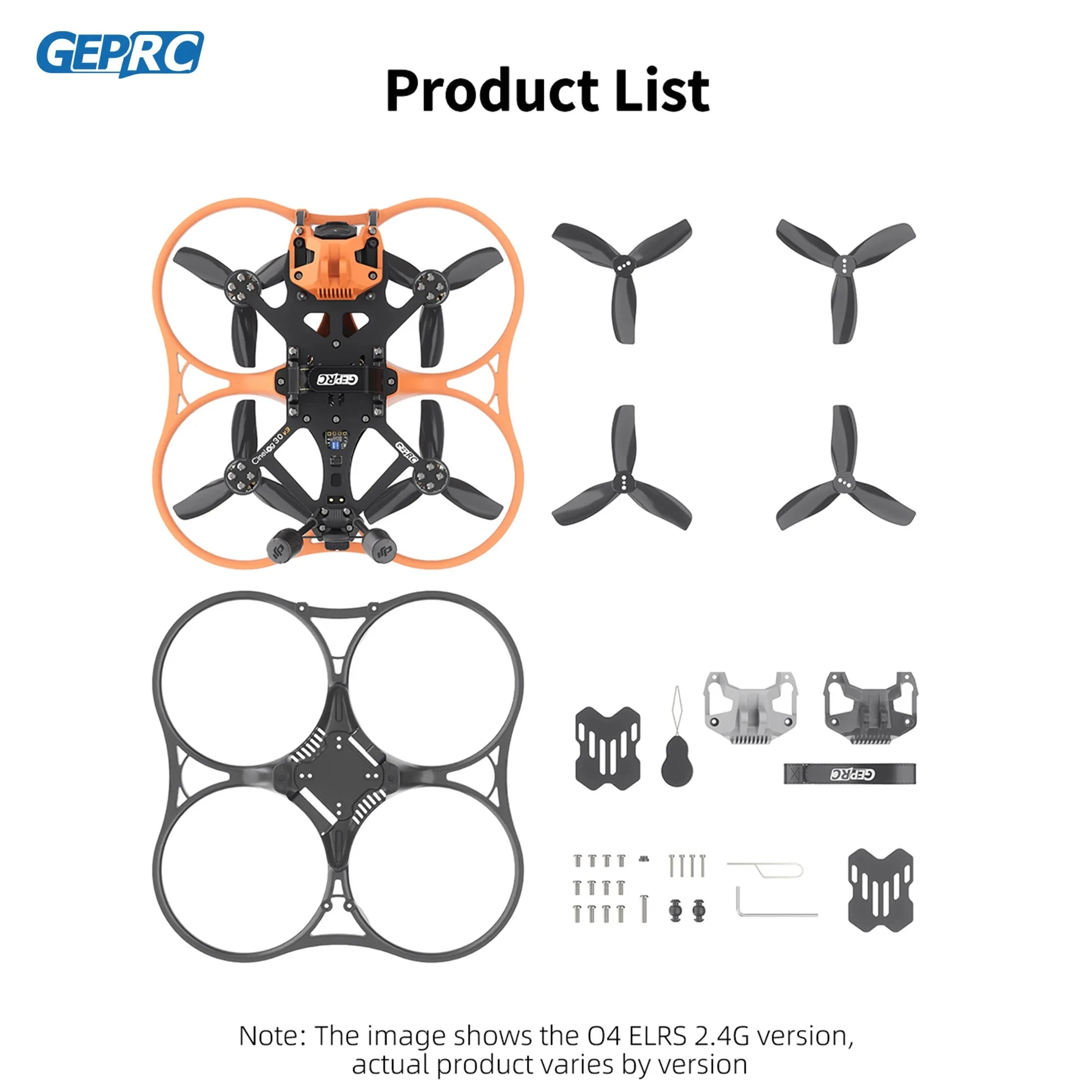 GEPRC Cinelog30 V3 4K FPV Drone - Durable O4 Pro Cinewhoop Tidesmit
