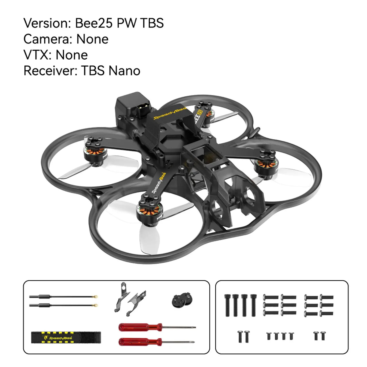 SpeedyBee Bee25 2.5-Inch FPV Cinewhoop Drone with O3 HD Air Unit TBS Version Tidesmit