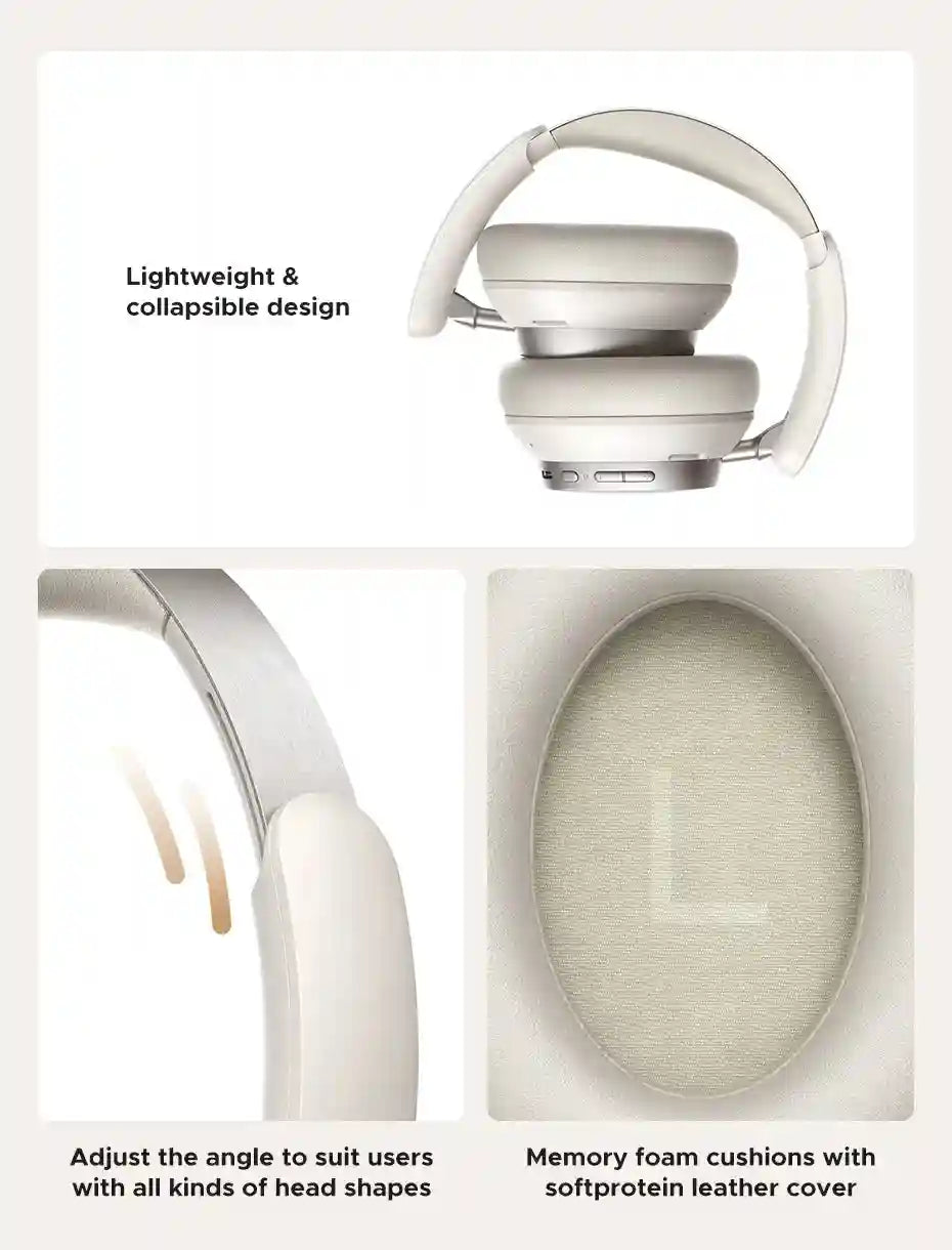 Wireless Headphones with Active Noise Cancellation & 120h Playtime Tidesmit