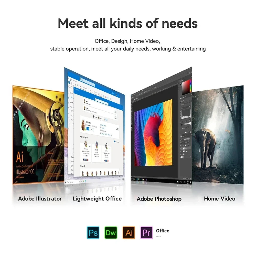 Mini PC HOT Selling Intel N150 CPU 32GB DDR4 512GB 1TB M.2 SSD 1080P USB3.0 1000M Ethernet Gaming PC Desktop Mini Computer