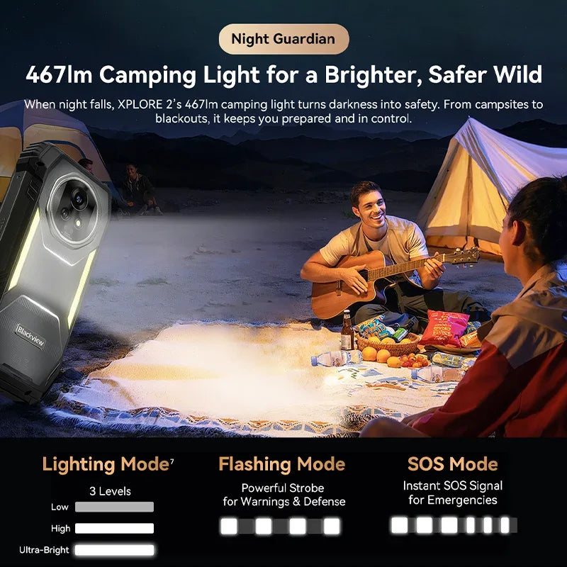 Blackview Xplore Rugged 5G Smartphone, 16GB RAM, 1TB Storage, 20000mAh Battery Tidesmit