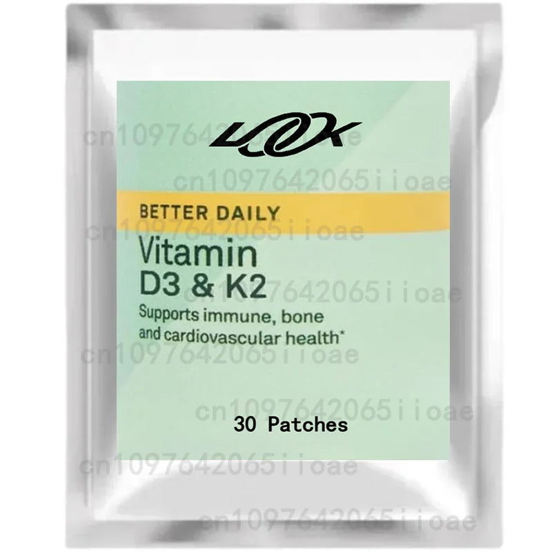 Tidesmit Vitamin D3 & K2 supplement patch for immune, bone, cardiovascular, and skin health support.