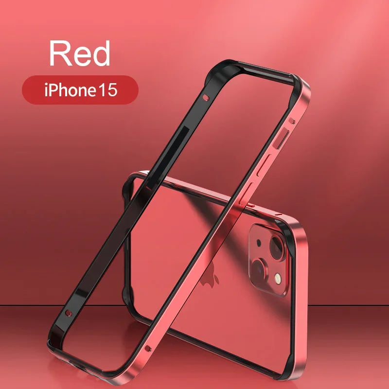 iPhone 17 Aluminum Bumper Case - Slim Military-Grade Metal Frame Red China Mainland Tidesmit