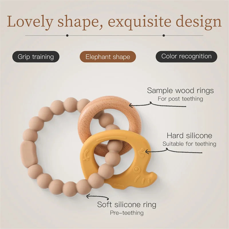 Baby Silicone Phone Teether Toy Pacifier Kids Cartoon Teething Silicone Newborn Early Dental Care Gums Molar Stick Baby Toy Gift