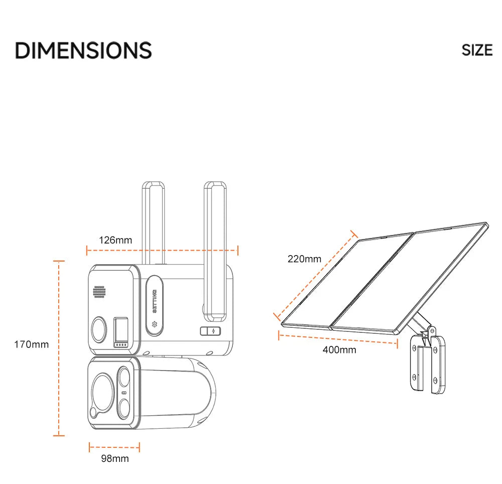 LS VISION 20XZoom 2in1 4G and Wifi AOV Solar Camera 8MP 24/7 Recording Outdoor Surveillance Camera AI Humanoid/Car/Pet Detection