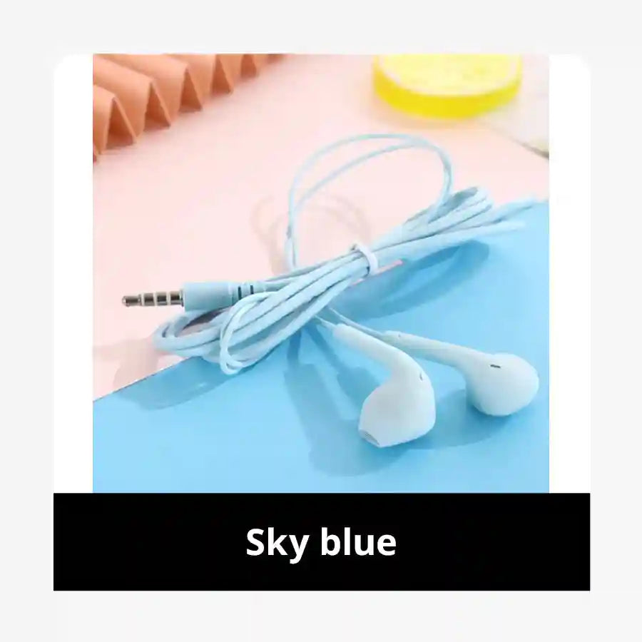 Tidesmit Wired 3.5mm Stereo Earphones with Integrated Microphone Sky blue Tidesmit