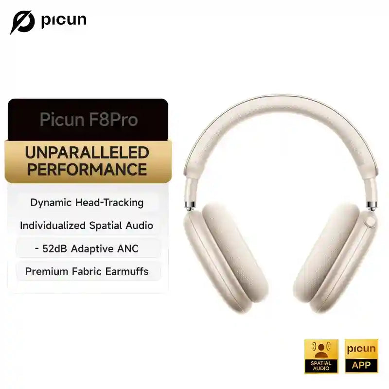 Wireless Headphones with 52dB Active Noise Cancelling & Spatial Audio Khaki Tidesmit