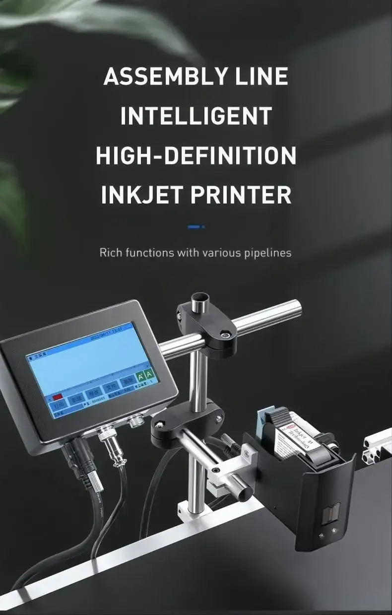 Hot Selling Electric Inkjet Date & Batch Coding Machine With Barcode For Pill Bottles Plastic Packaging Cartons