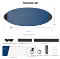 Hello Face L6 LED mask packing list: blue oval mask, eye goggles, two strap bands, controller, cables, and box.