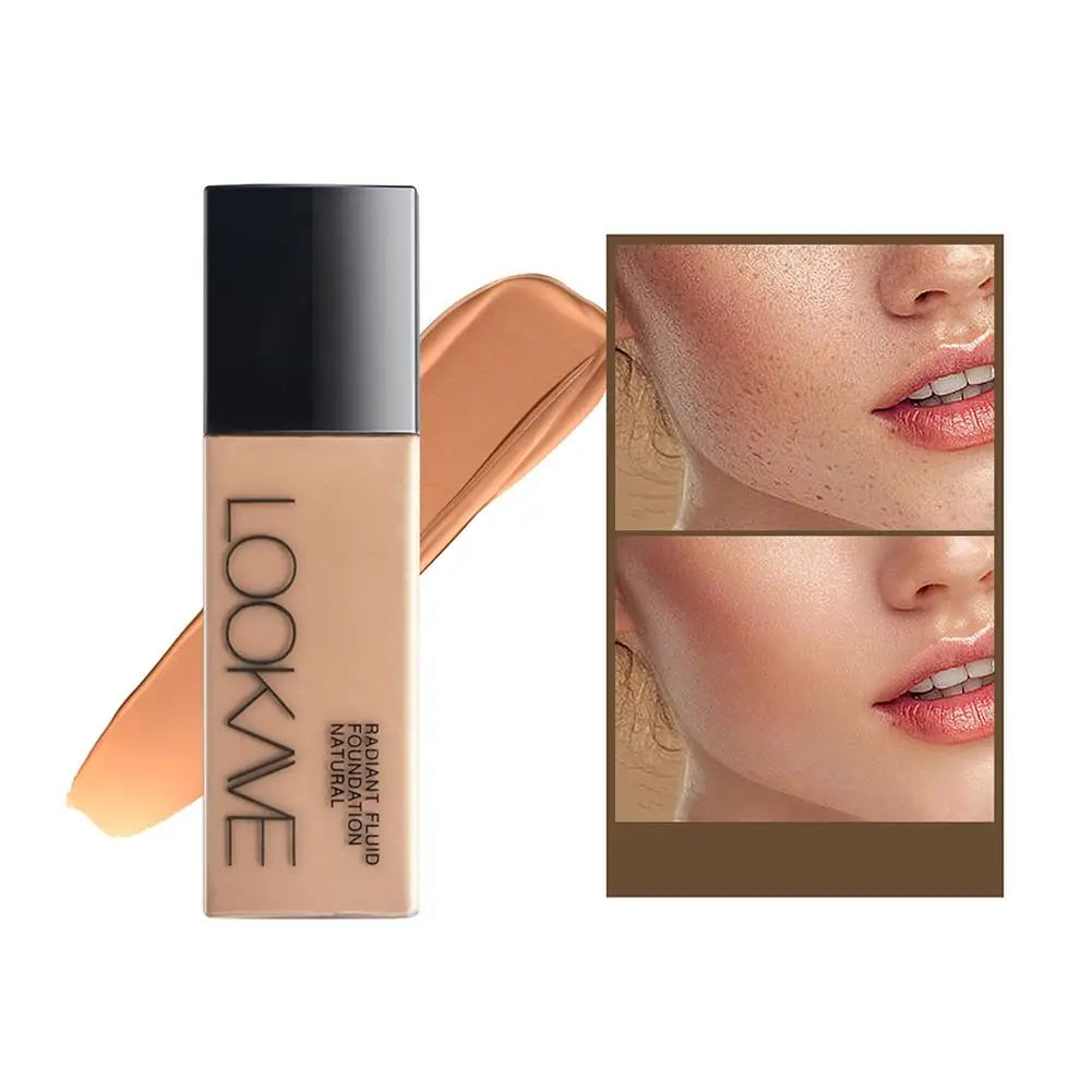 Tidesmit long lasting full coverage matte liquid foundation texture close-up for natural base makeup finish