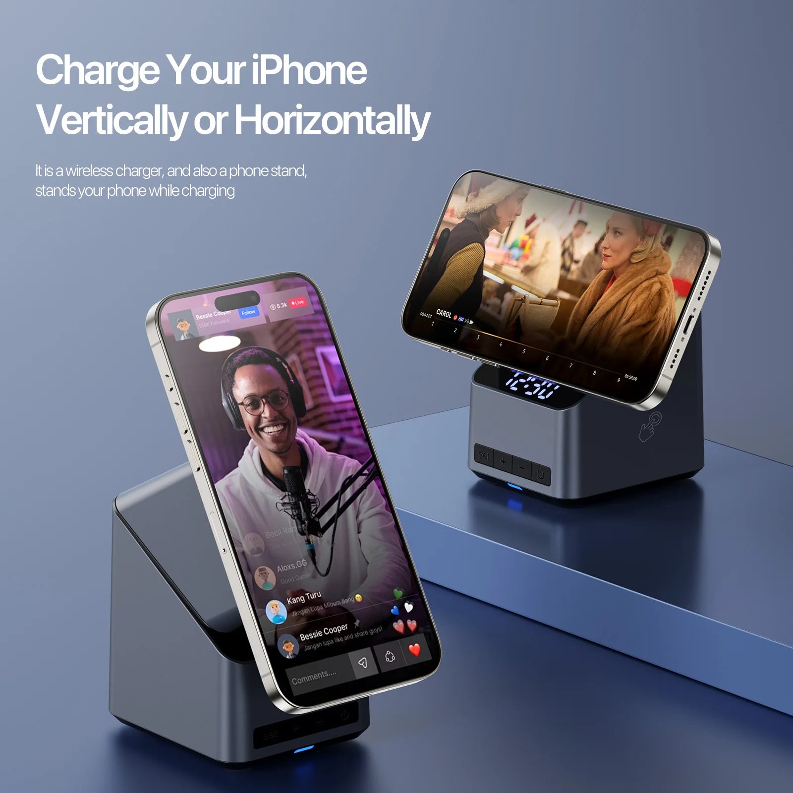 4 in 1 Wireless Charger: Qi Certified Fast Charging Station for Apple Tidesmit