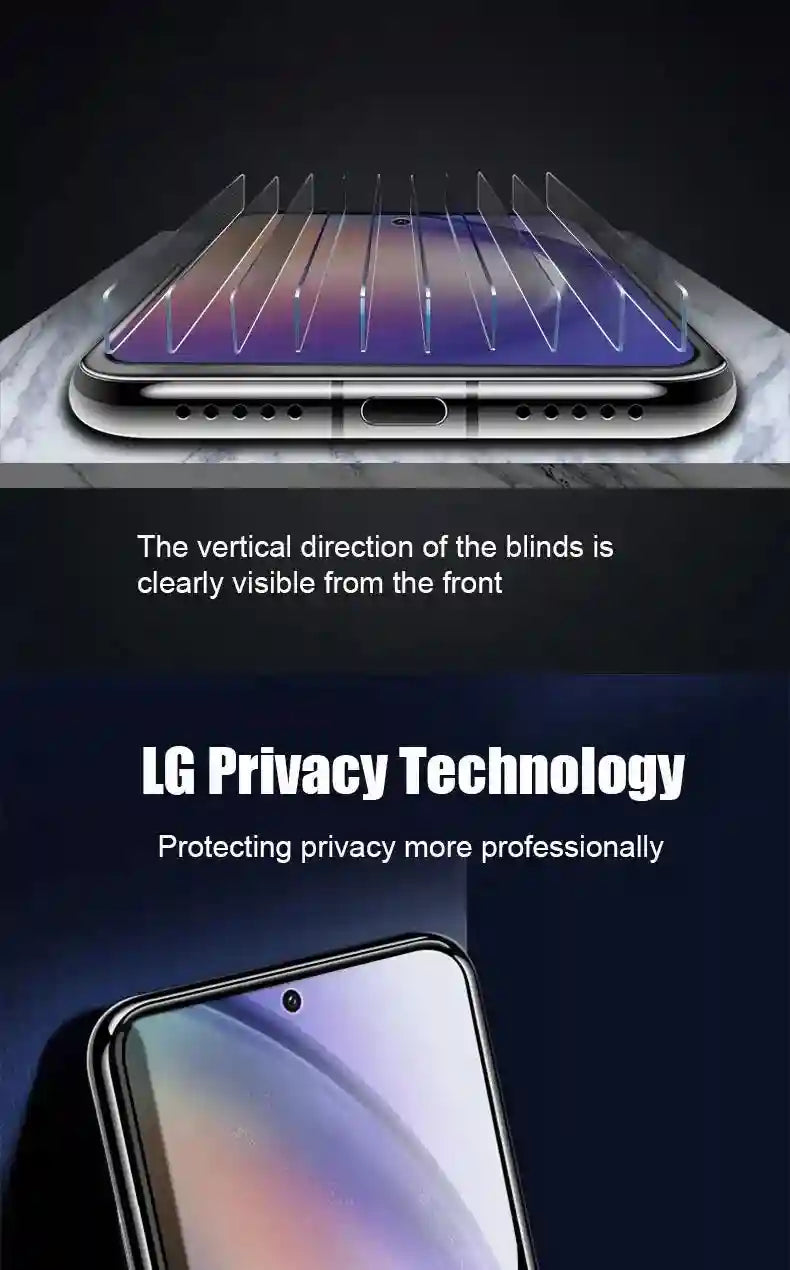 Privacy Screen Protector for Samsung Galaxy - 9H Tempered Glass 2-Pack AE Tidesmit