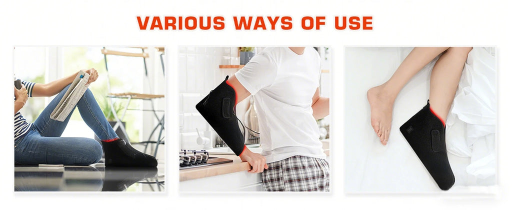 Multi-functional red and infrared light therapy wrap for feet, ankles, knees, and elbows to relieve neuropathy pain.