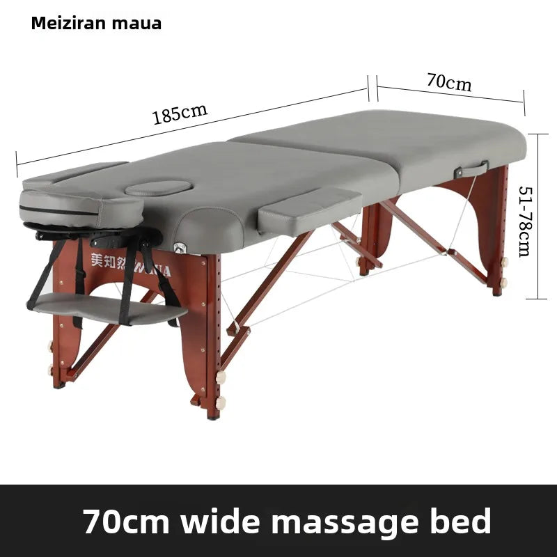 Portable Massage Table Foldable Bed for Professional Muscle Relief Massage Chairs 70cm gray Tidesmit