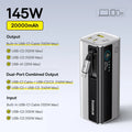 145W Fast Charging Power Bank 20800mAh Portable Laptop Charger 145W GR11 Titanium 20000mah Tidesmit