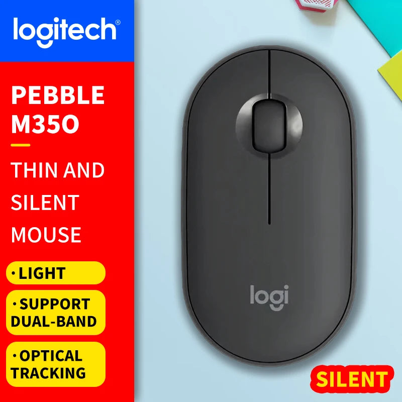 Logitech (M) Series Wireless Wired Office Mouse for Laptops, Quiet and Portable for Business and Home Use M650 M350 M350P M185