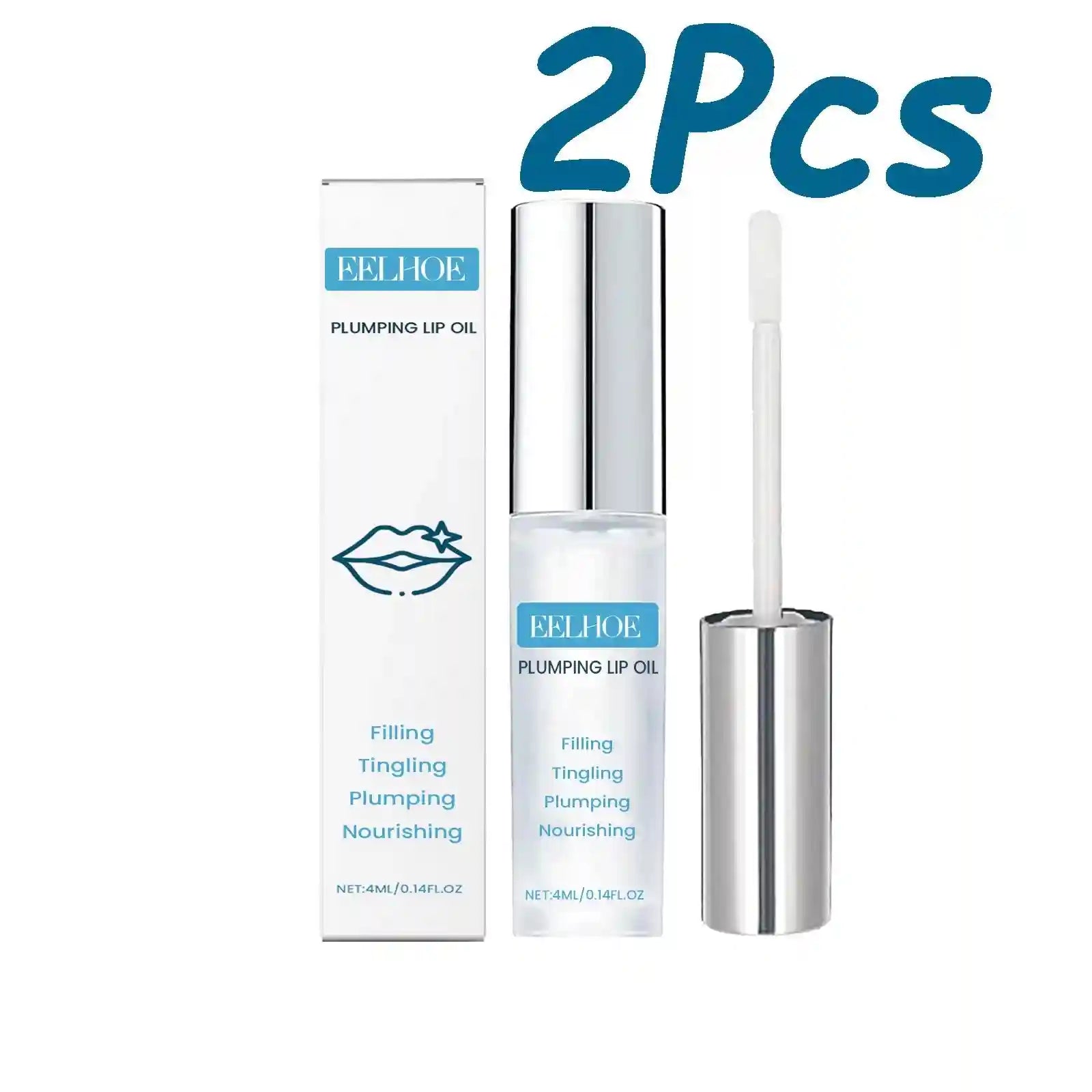 Plumping Lip Oil Moisturizing Gloss – Hydrating Lip Treatment by Tidesmit Lip Care 2 x 4ml Boxed Tidesmit