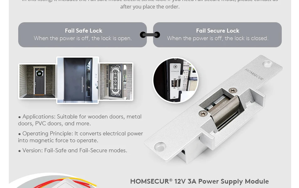Tuya WiFi 10" Video Doorphone, With DC12V Fail Safe NC Lock, 1080P Doorbell Camera, IP65 Waterproof
