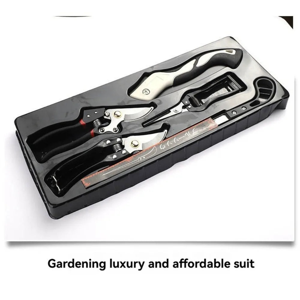 5Pcs Gardening Tool Set, Pruning Shears Folding Saw Kit, Sharp Hand Cutter For Garden Plant Branch Trimming