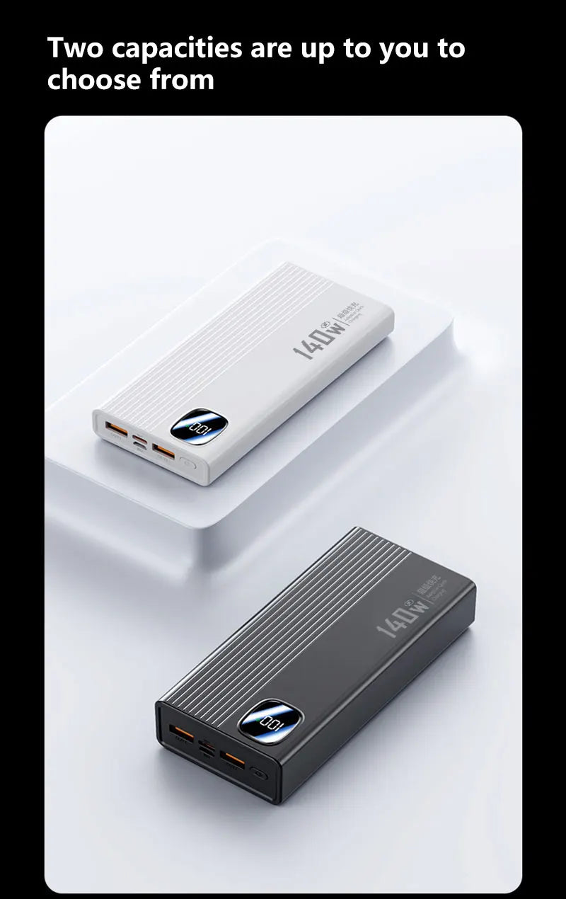 Portable Charger with 4-in-1 Cables - High Capacity Power Bank 50000mAh+ Tidesmit