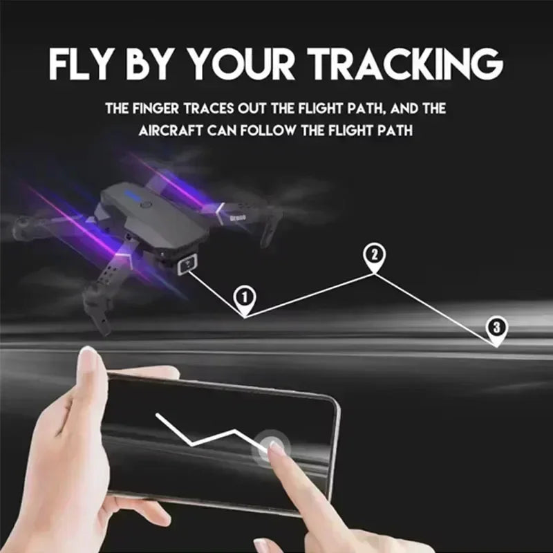 4K WiFi FPV Camera Drone - Foldable RC Quadcopter with HD Lens Tidesmit