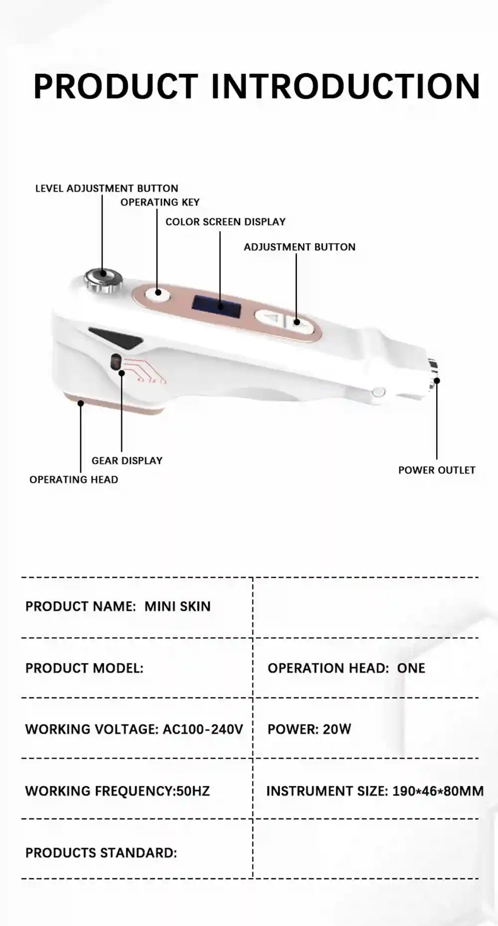 Mini Hifu Facial Machine for Skin Tightening and Wrinkle Reduction Eye Massage Instrument Tidesmit