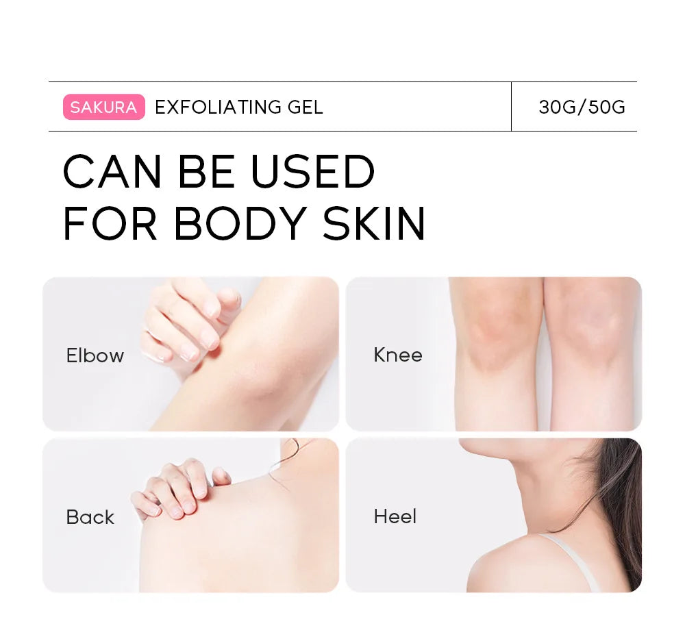 Sakura Exfoliating Gel | Deep Cleansing Face & Body Scrub 30g Scrubs Treatments Tidesmit