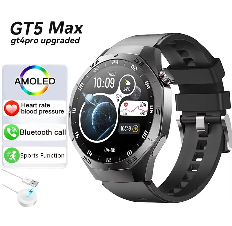 LAXASFIT Smart Watch 1.52" HD Game Dial Dynamic Dial Bluetooth Call Voice Assistant Wireless Charging Fitness Tracker