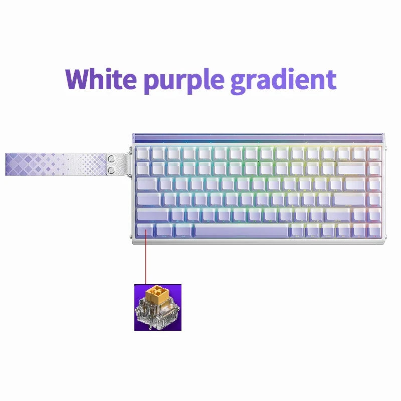AULA HERO84 HE Magnetic Switch Wired Mechanical Keyboard RGB Music Rhythm 8K Return Rate Keyboard Computer Accessorie for Gamer