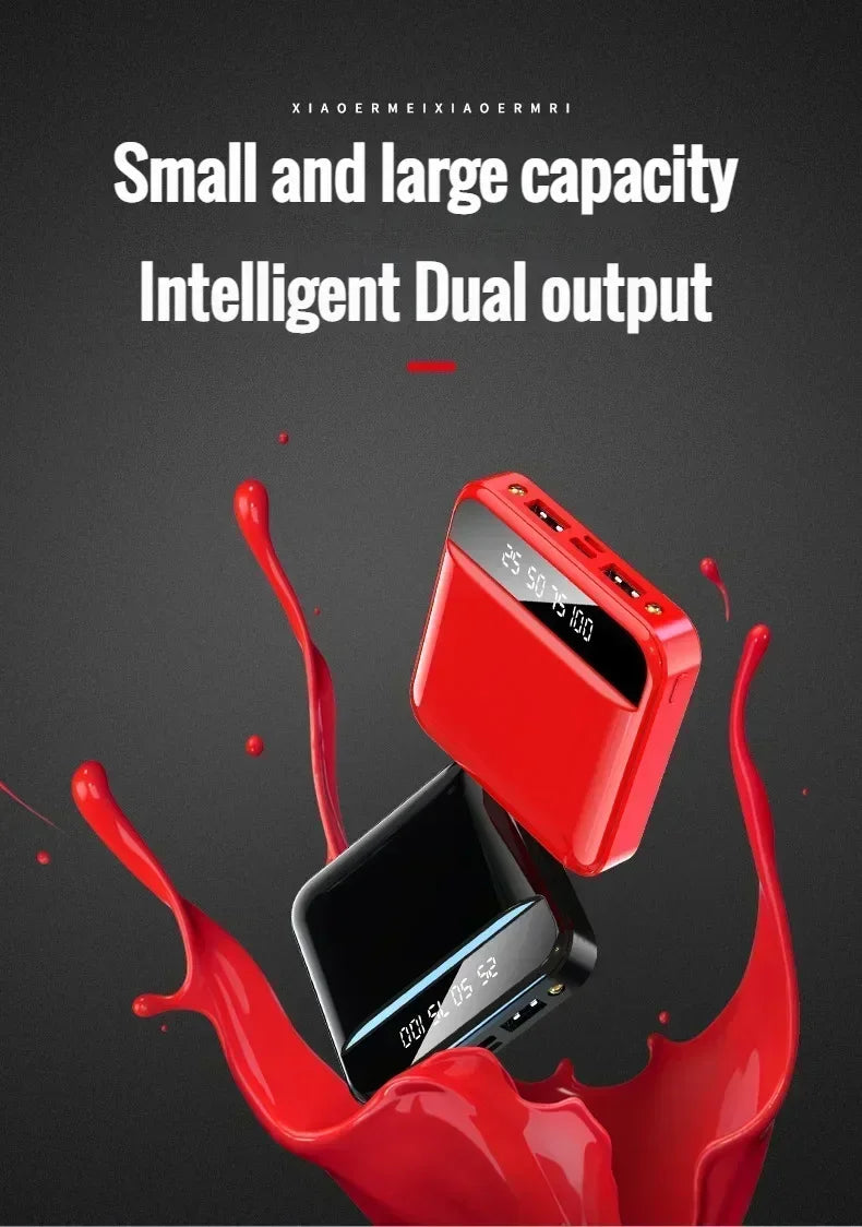 Portable Power Bank with Built-in Cable - High Capacity Fast Charger Tidesmit