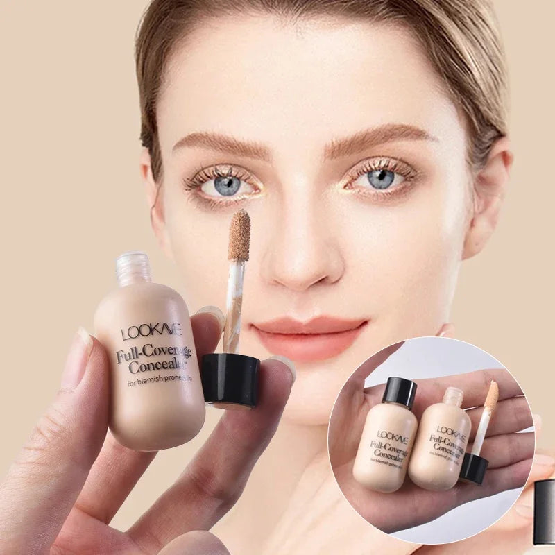 Tidesmit full cover liquid concealer texture close-up for moisturizing waterproof dark circle coverage