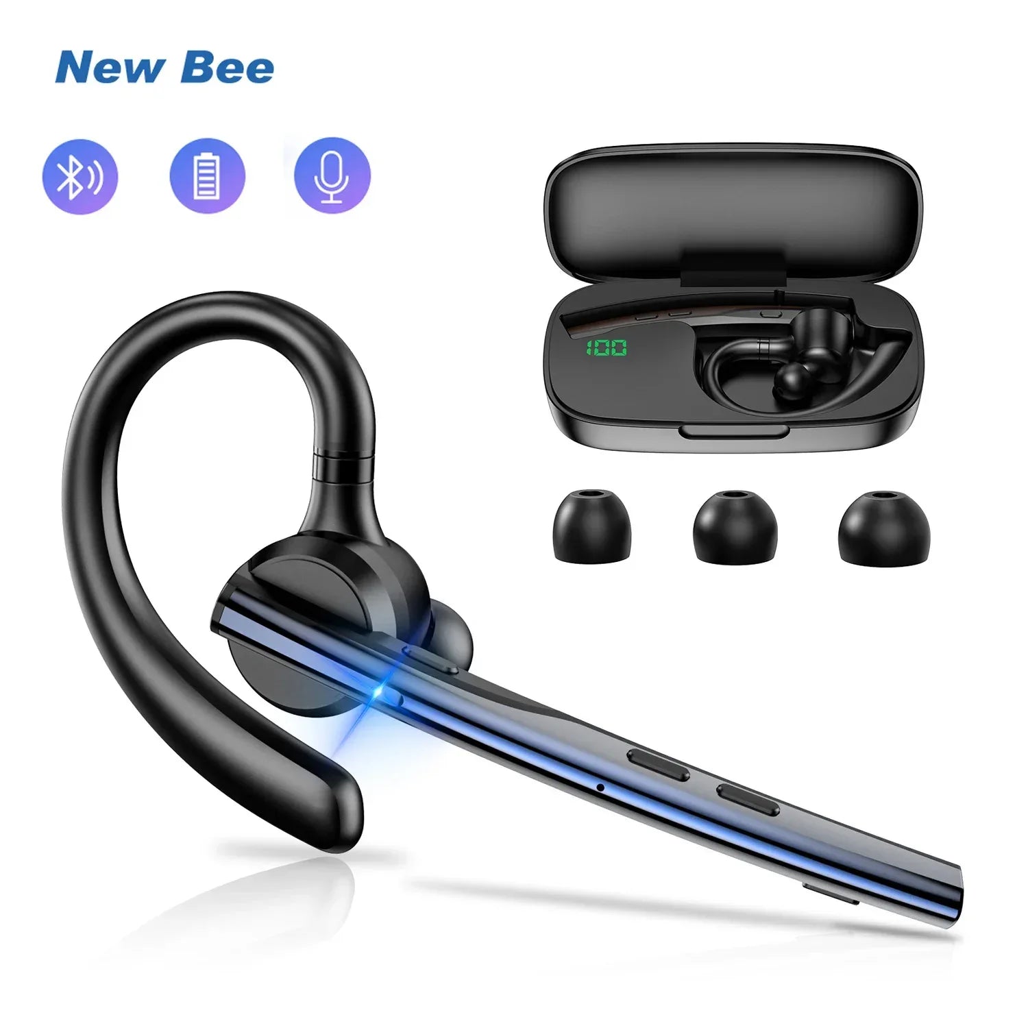 Wireless Office Headset with Noise Cancelling Mic | Tidesmit Tidesmit