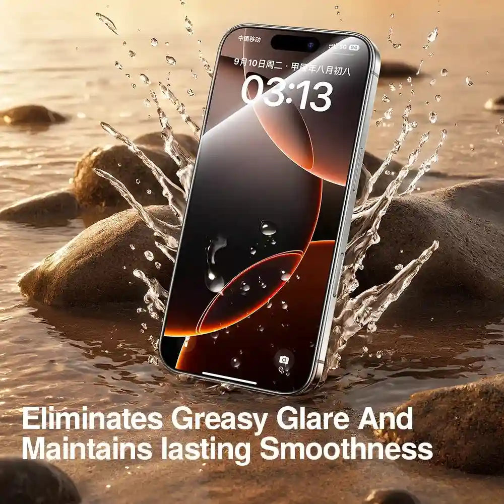 iPhone 17 Pro Max Screen Protector | Dust-Free 9H Tempered Glass AE Tidesmit