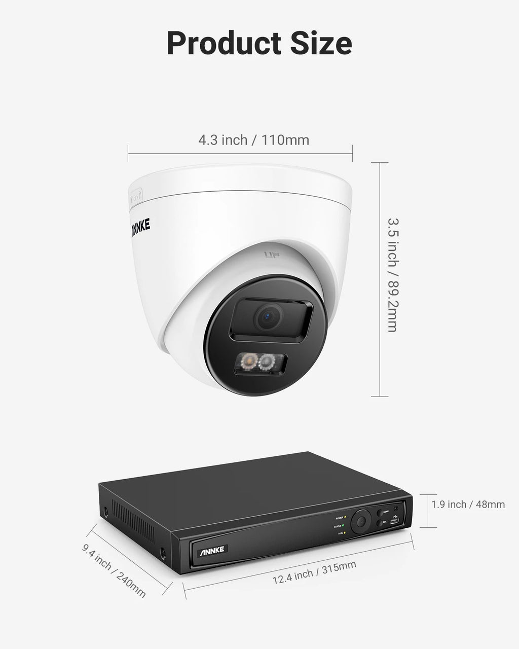 ANNKE 12MP Smart Dual Light Camera Kits Security Cam 8CH NVR 8PCS POE Camera Outdoor CCTV Video Surveillance Protection Camera