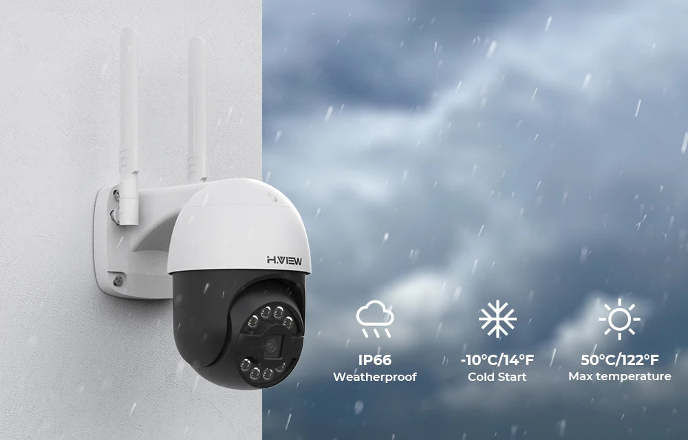 H.view 8CH 5mp Wireless Wifi Camera Security System CCTV Camera Video Surveillance Kit NVR Indoor Outdoor Two-Way Audio Xmeye