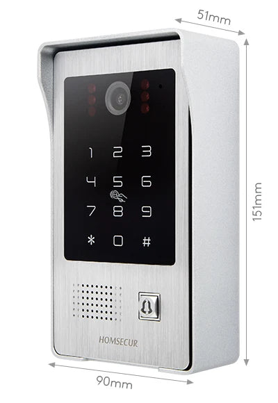 (Not Standalone) HOMSECUR 84217EPC-CR-FHD IP65 Doorbell Camera RFID Access For HDK Video Doorphone Intercom Door Bell