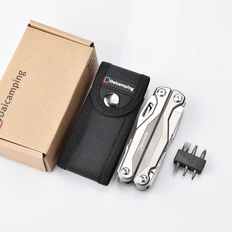Daicamping DL7 Titanium G10 Stainless Handle Outdoor Camping Folding EDC Multi Tools Pliers Hand Tools Set Multi-tools Kit