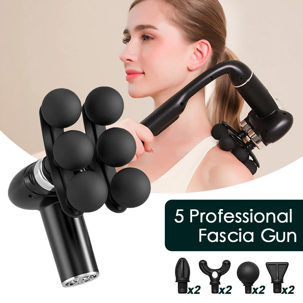 Fascia Massage Gun: 6-Speed Rechargeable Deep Tissue Recovery Device Fascia Gun Tidesmit