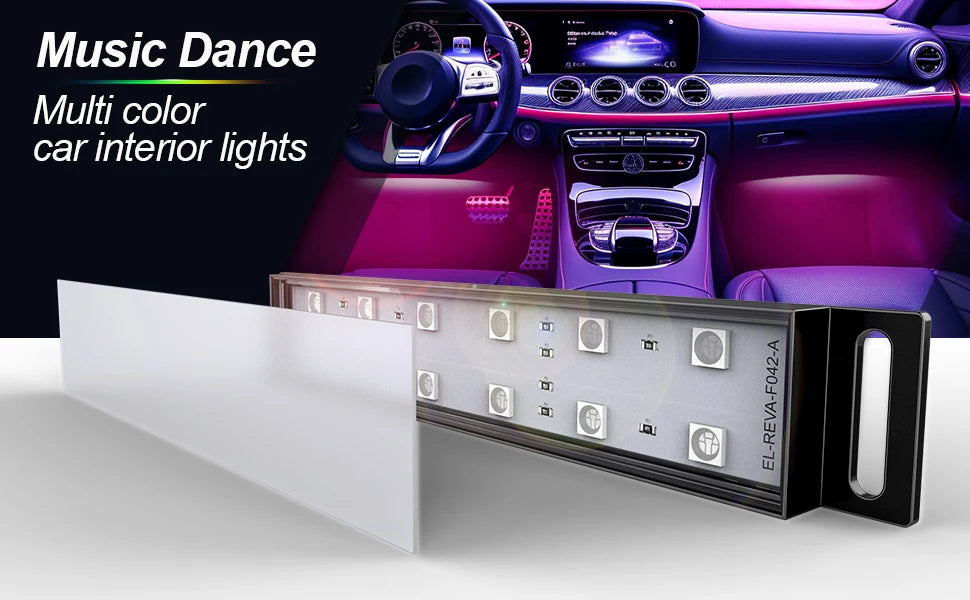 Ambient Car LED Footwell Lights – App Controlled Interior Lighting Tidesmit
