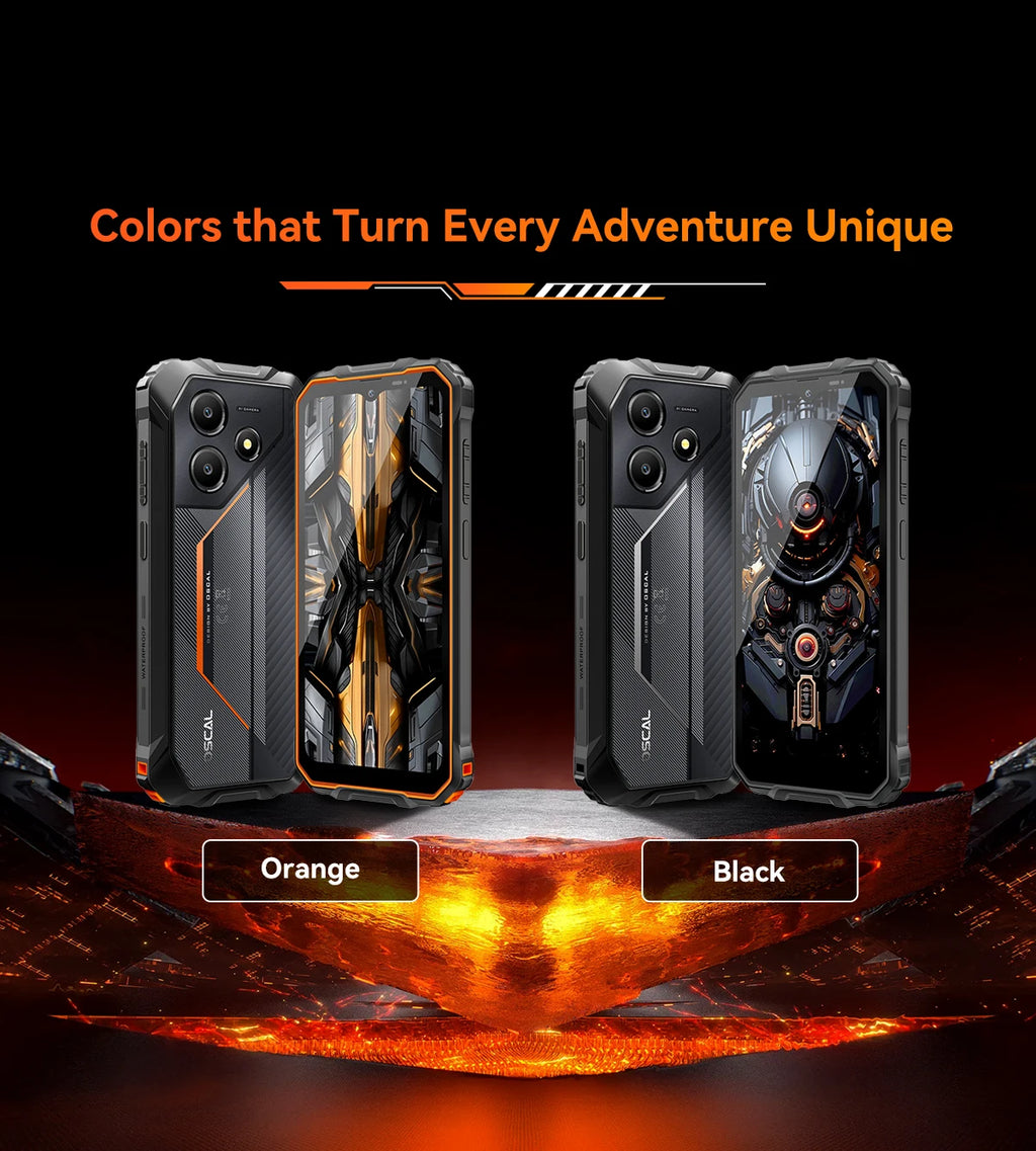 Blackview OSCAL Marine 2 Rugged Smartphone AI, 6.56'' HD+ Display, Unisoc T615,  8GB+128GB, 11000mAh, Android 15 Phone NFC