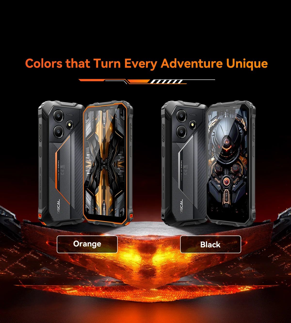 Blackview OSCAL Marine 2 Rugged Phone AI 11000mAh Battery 6.56 " HD+ Display Unisoc T6158GB RAM 128GB Smartphone Android 15 NFC