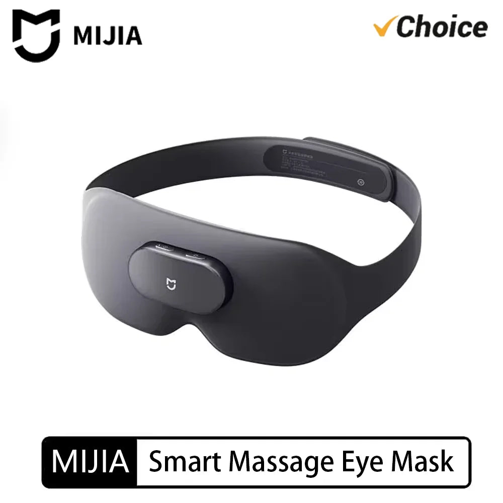 Smart Massage Eye Mask | 3D Heat Therapy & App Control - Black Relaxation Treatment Tidesmit