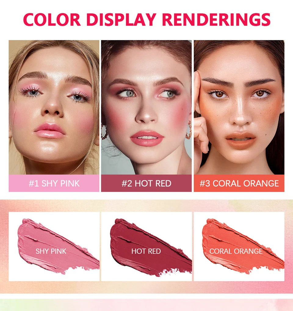 Tidesmit multi-functional blush stick shade swatch showing waterproof cream texture and high color rendering