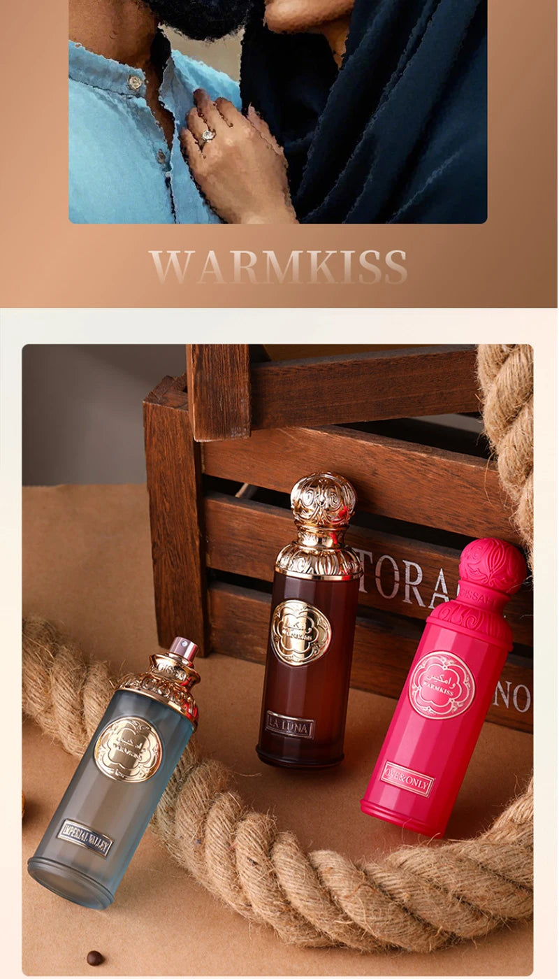 Lauren Emperor Valley unisex oud Eau de Parfum. Luxury 100ml Middle Eastern fragrance in ornate cylindrical bottles.
