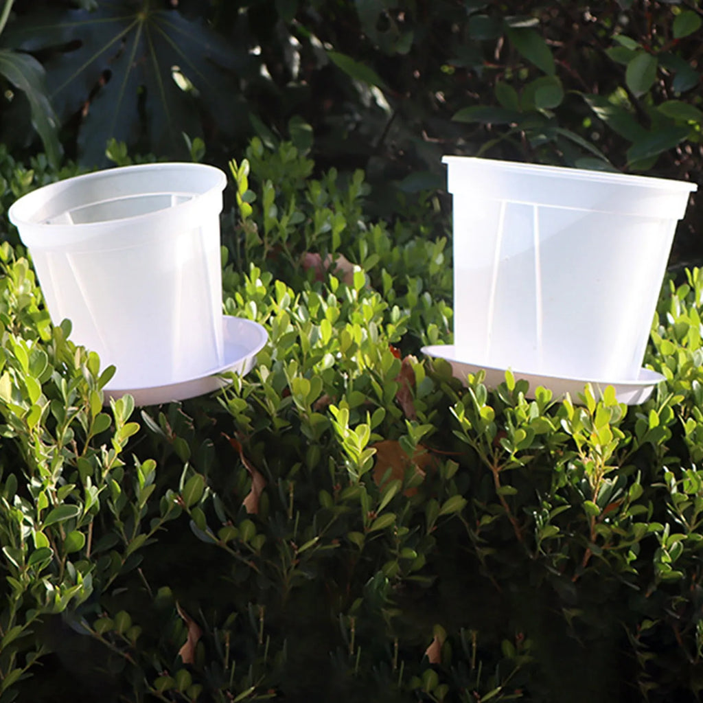Round Flower Pots Root Control and Breathable Resin Planters with Drainage for Outdoor Orchid Plants Flower