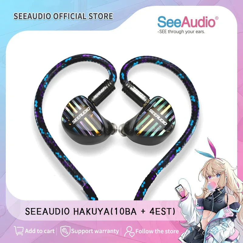 SeeAudio HAKUYA 14-Driver Hybrid In-Ear Monitors by Tidesmit Tidesmit