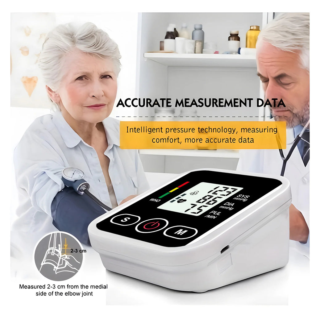 New Blood Pressure Monitor Upper Arm Automatic Tonometer Digital Tensiometer BP Monitor Medical Sphygmomanometer Health Care
